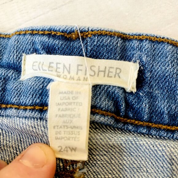 Eileen Fisher Womens Jeans Stretch Organic Cotton Denim Skinny Plus Size 24W - Picture 10 of 13